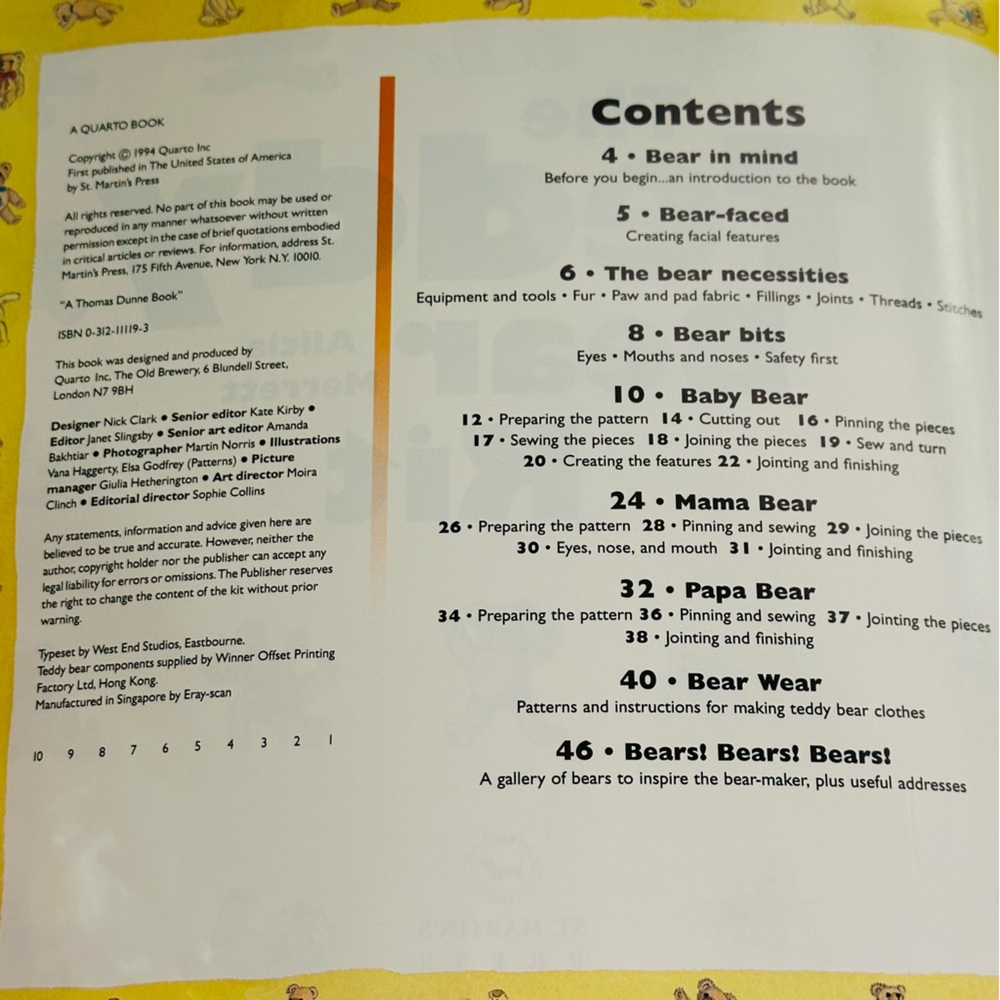 The Teddy Bear Kit Paperback Book - Picture 3 of 11